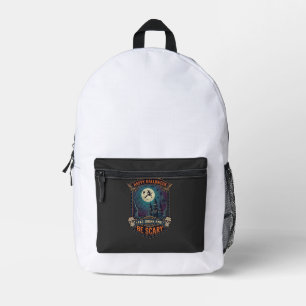 Frohes Halloween Hexenschloss Totenköpfe Fett Trin Bedruckter Rucksack