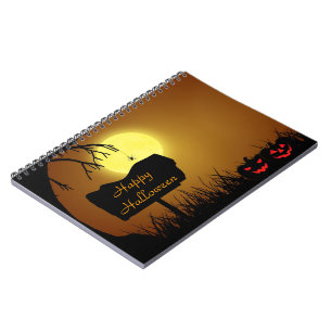 Frohes Halloween Jack O Lantern Kürbisse Notizblock