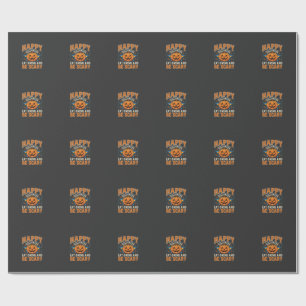 Frohes Halloween Kürbis Essen Trinken Sei Gruselig Geschenkpapier
