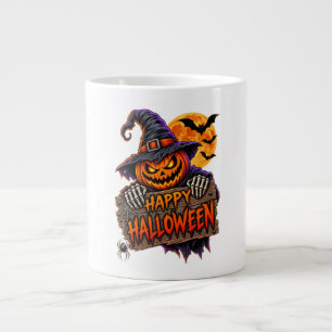 Frohes Halloween Kürbis Hexe Jumbo-Tasse