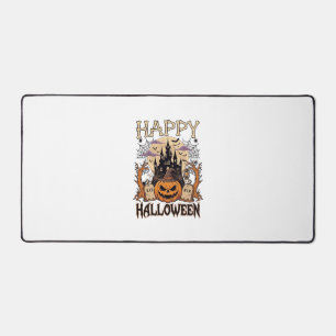 Frohes Halloween Kürbis Hexenhut Verlassenes Schlo Schreibtischunterlage