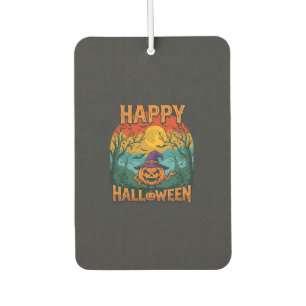 Frohes Halloween Kürbis Hexenhut Vollmond Fledermä Autolufterfrischer