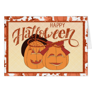 Frohes Halloween Kürbis-Paar