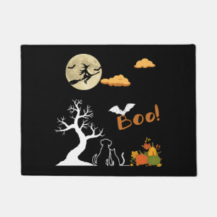 Frohes Halloween Kürbis Tierliebhaber Katze Hund Fußmatte