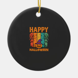 Frohes Halloween Kürbis Vintage Vektor Keramik Ornament