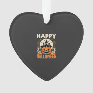 Frohes Halloween Kürbislaterne Verfluchtes Schloss Ornament