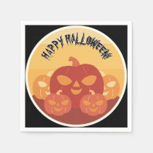 Frohes Halloween! Kürbisse Papier Serviette