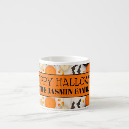 Frohes Halloween Orange Kürbis Espressotasse