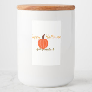 Frohes Halloween orange Kürbis Herbst orange braun Lebensmitteletikett