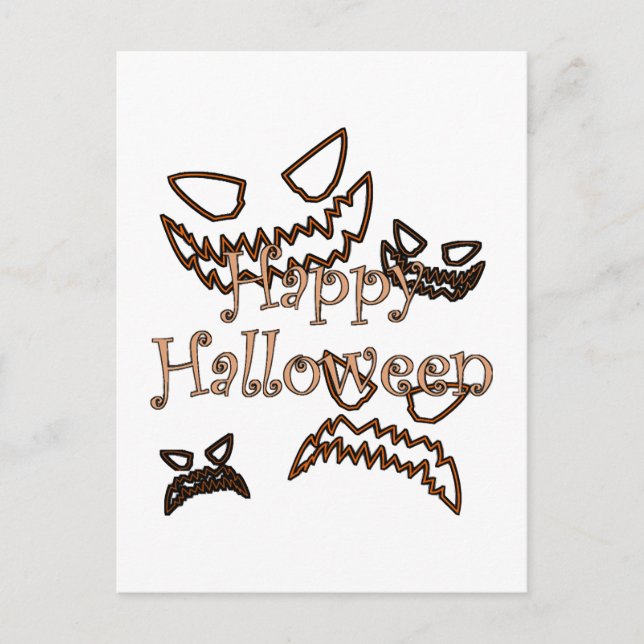 frohes Halloween Postkarte (Vorderseite)
