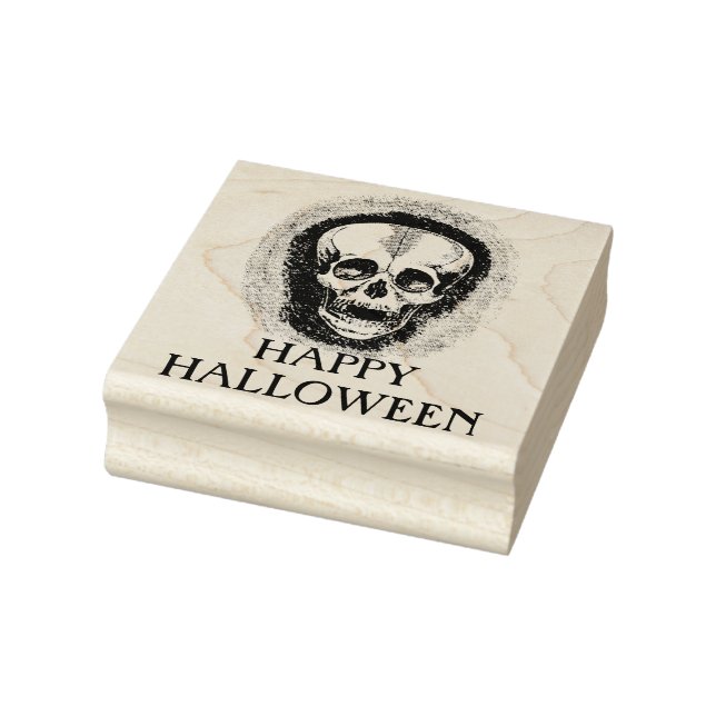 Frohes Halloween Schädelgummi Briefmarke Gummistempel (Stempel)