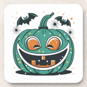Frohes Halloween! Schnitze einen Kürbis! Getränkeuntersetzer