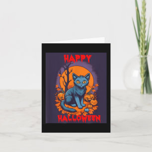 Frohes Halloween Schwarze Katze Karte