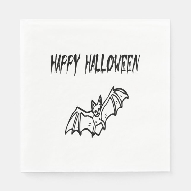 frohes Halloween Serviette (Vorderseite)