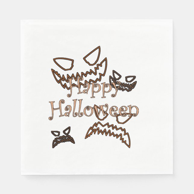 frohes Halloween Serviette (Vorderseite)