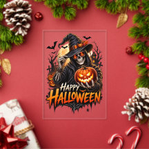 Frohes Halloween-Skelett-Kürbis-Geschenk für Männe