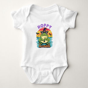 Frohes Halloween, süßer Cartoon-Frosch Baby Strampler