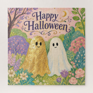 Frohes Halloween Süßer Geist Blumen Garten