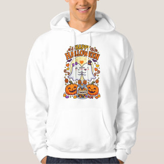 Frohes Halloween Süßes Geisterpärchen mit Bonbongl Hoodie