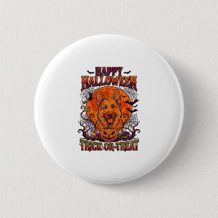 Frohes Halloween Süßes oder Saures Deutscher Schäf Button