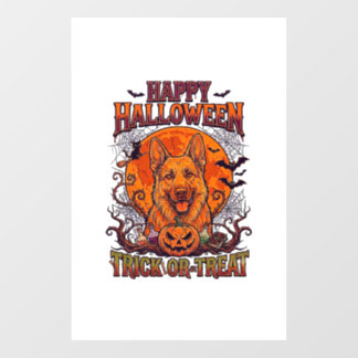 Frohes Halloween Süßes oder Saures Deutscher Schäf Fensteraufkleber