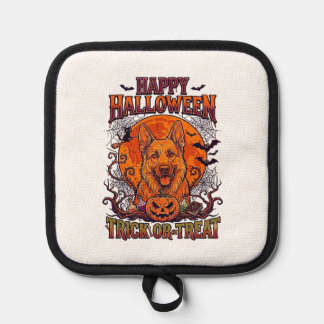 Frohes Halloween Süßes oder Saures Deutscher Schäf Topflappen
