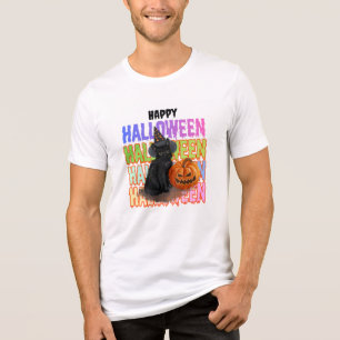 Frohes Halloween SVG PNG PDF schwarze Katze Hexenh Tri-Blend Shirt