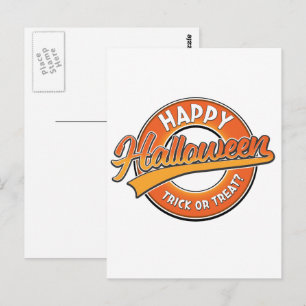 Frohes Halloween Tock oder Treat? Postkarte