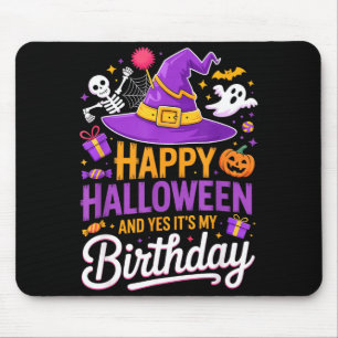 Frohes Halloween Und Ja Es Ist Mein Geburtstag Hex Mousepad