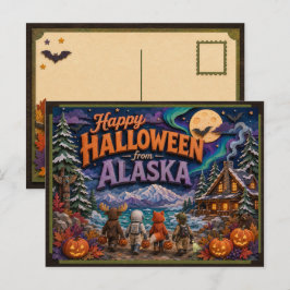 Frohes Halloween Von Alaska Kids Postkarte