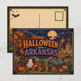 Frohes Halloween von Arkansas-Kindern Postkarte