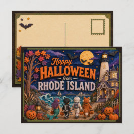 Frohes Halloween von Rhode Island Kids Postkarte