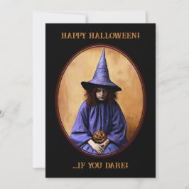 Frohes Halloween, wenn du es wagst Feiertagskarte