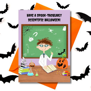 Frohes Halloween Wissenschaftslehrer Karte