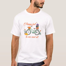 Frohes Herabfallen auf eine und alle Biker Pumpkin T-Shirt