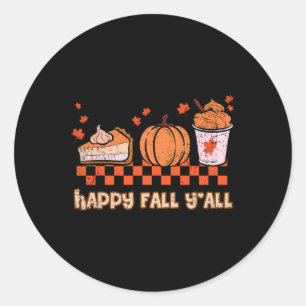 Frohes Herbst Euch Halloween Kürbiskuchen Herbst D Runder Aufkleber