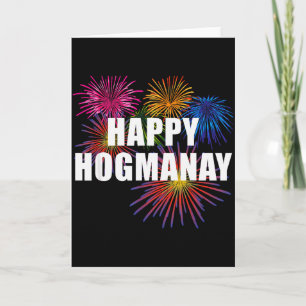 Frohes Hogmanay Schottland Silvester Damen Obertei Karte