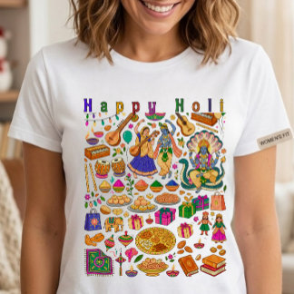 Frohes Holi Farbige Indische Traditionelle Festiva Tri-Blend Shirt
