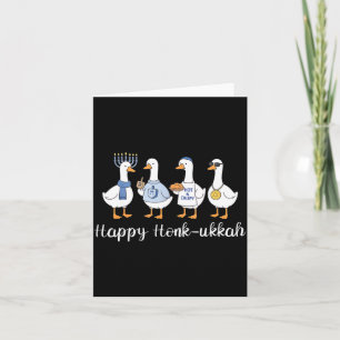 Frohes Honk-ukkah Chanukka Dummer Gans Frauen Männ Karte