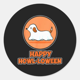 Frohes Howl-Loween für Hunde-Liebhaber - Hunde-Gei Runder Aufkleber