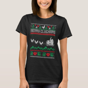 Frohes Hühner Weihnachten Hässliches Weihnachten E T-Shirt
