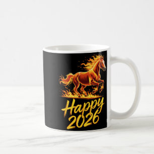 Frohes Jahr 2026 des Pferdes Chinesisches Sternzei Kaffeetasse