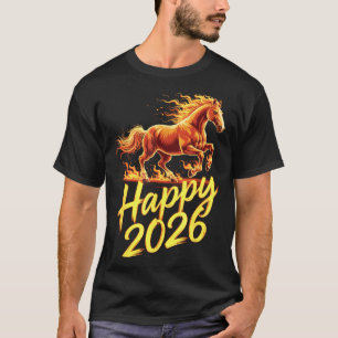 Frohes Jahr 2026, Jahr des Pferdes, Chinesisches N T-Shirt