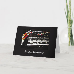 Frohes Jubiläum, antike Orgel Karte