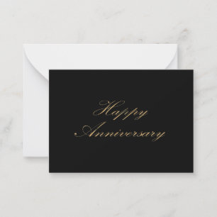 Frohes Jubiläum Goldschrift Schriftart schwarz Mitteilungskarte