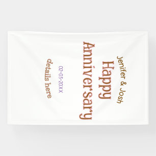 Frohes Jubiläum Name goldene rosa Details trendy Banner