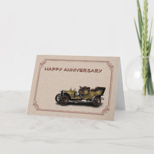 Frohes Jubiläum Oldtimer Karte