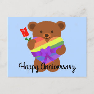Frohes Jubiläum Süßer Teddybär #2 Postkarte
