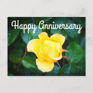 Frohes Jubiläum Walking on Sunshine Rose #1 Postkarte