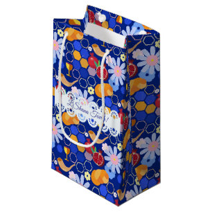 Frohes jüdisches Neujahr Rosh Hashanah Floralmuste Kleine Geschenktüte